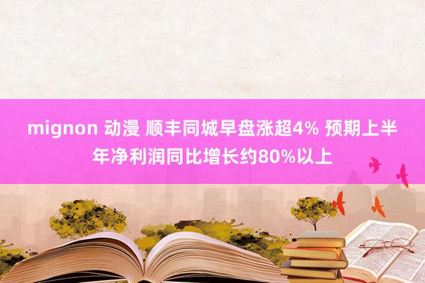 mignon 动漫 顺丰同城早盘涨超4% 预期上半年净利润同比增长约80%以上